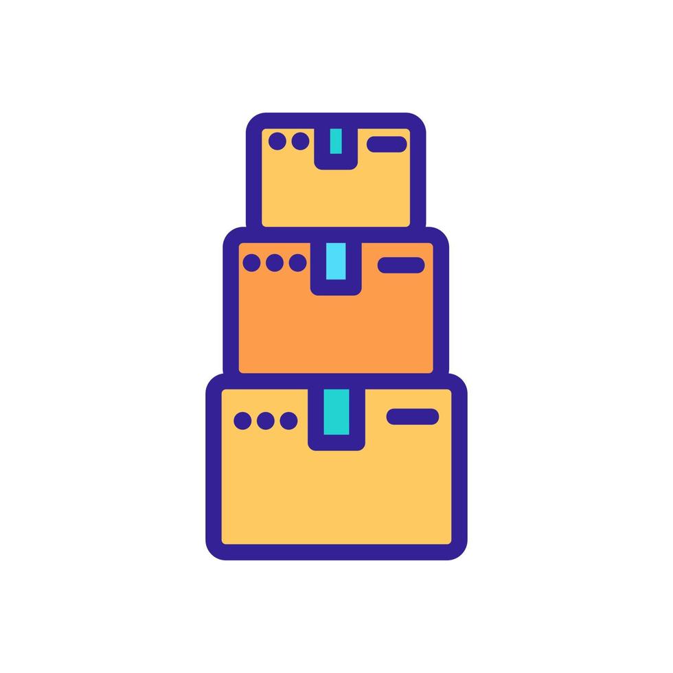 the stack package icon vector outline illustration