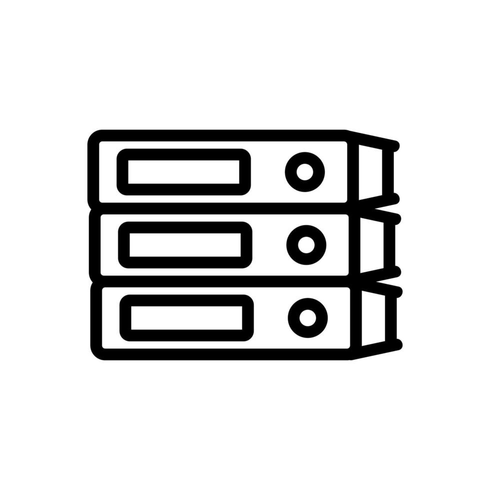 stack folder icon vector outline illustration