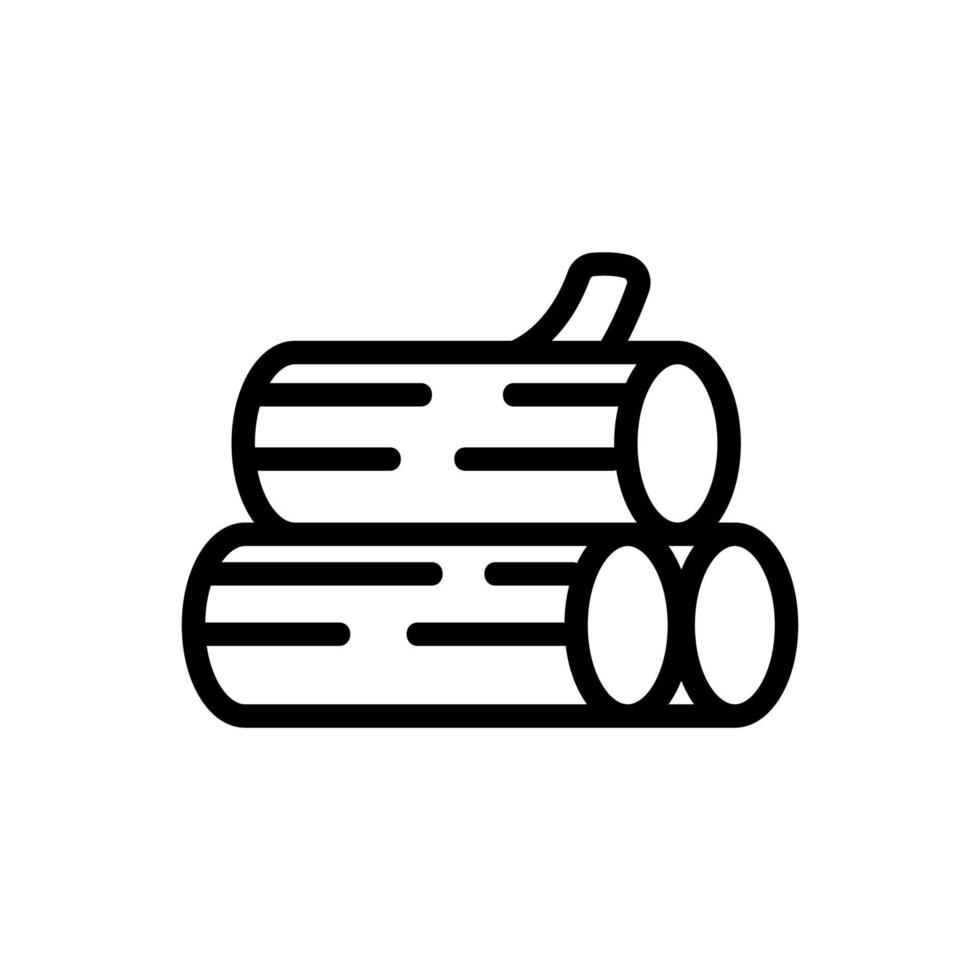 a stack of logs icon vector outline illustration