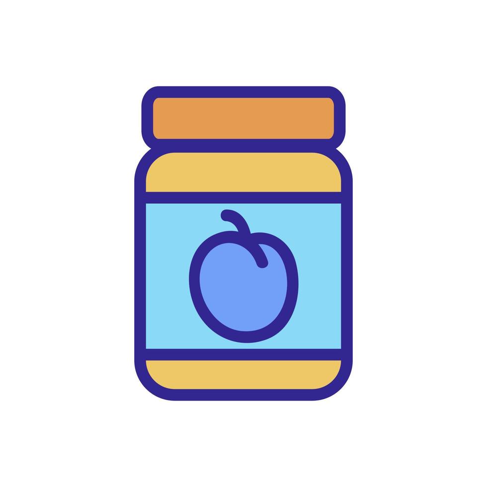 plum jam icon vector outline illustration