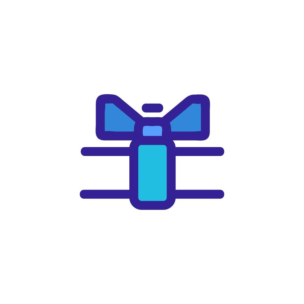 valve on the tube icon vector. Isolated contour symbol illustration vector