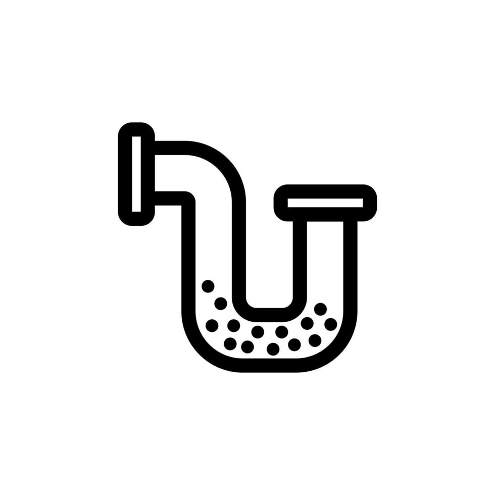 clog in the tube icon vector. Isolated contour symbol illustration vector