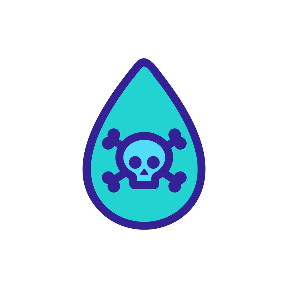 poisoned water icon vector. Isolated contour symbol illustration vector