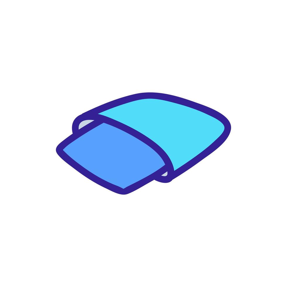 ilustración de contorno de vector de icono de almohada cortada