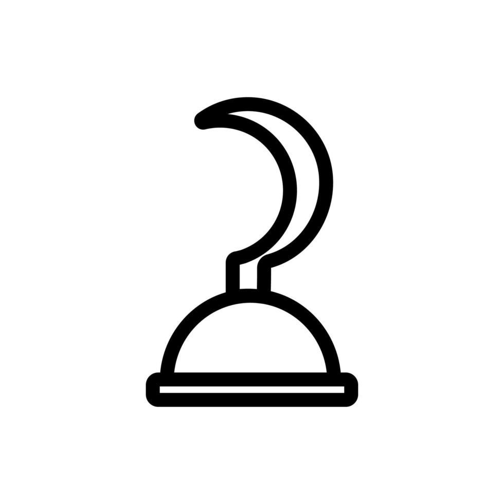 The prosthetic hook is a hand icon vector. Isolated contour symbol illustration vector