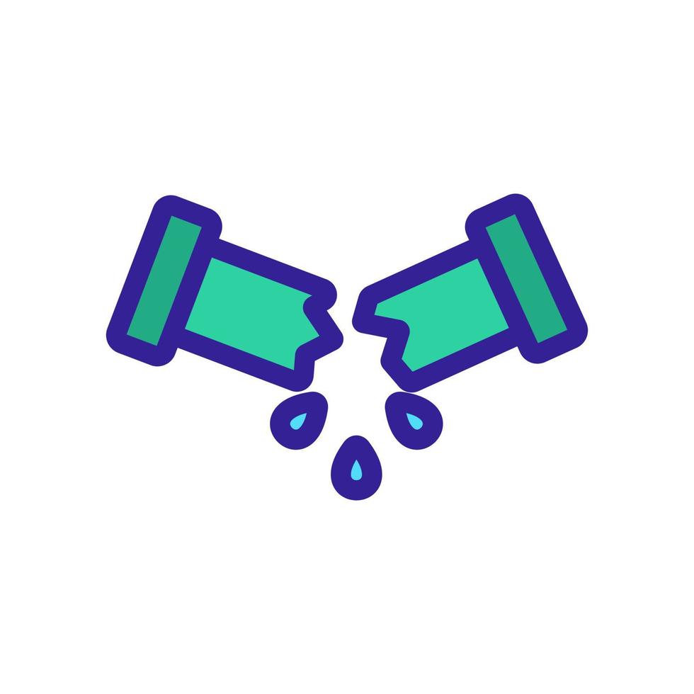 breakout pipe icon vector. Isolated contour symbol illustration vector