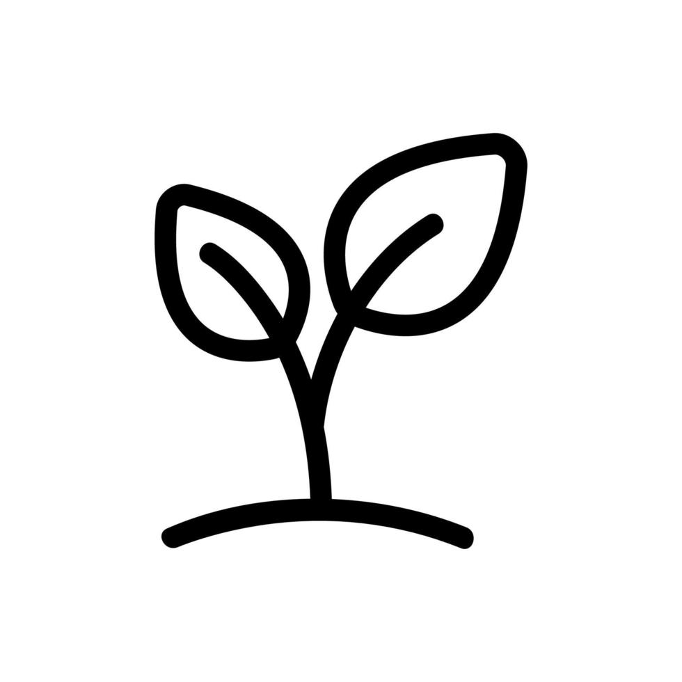 Spring seedling icon vector. Isolated contour symbol illustration vector