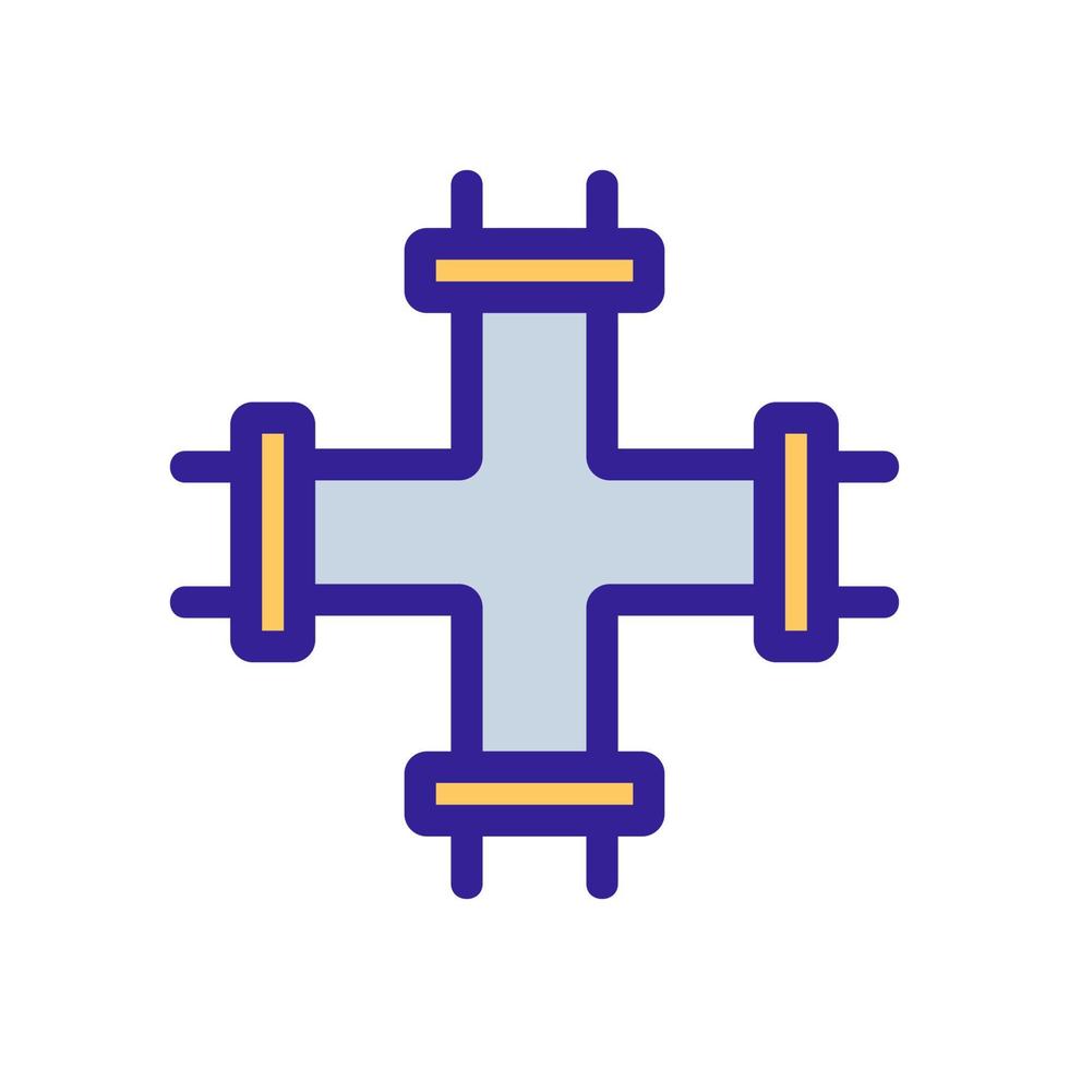 Plumbing pipe icon vector. Isolated contour symbol illustration vector