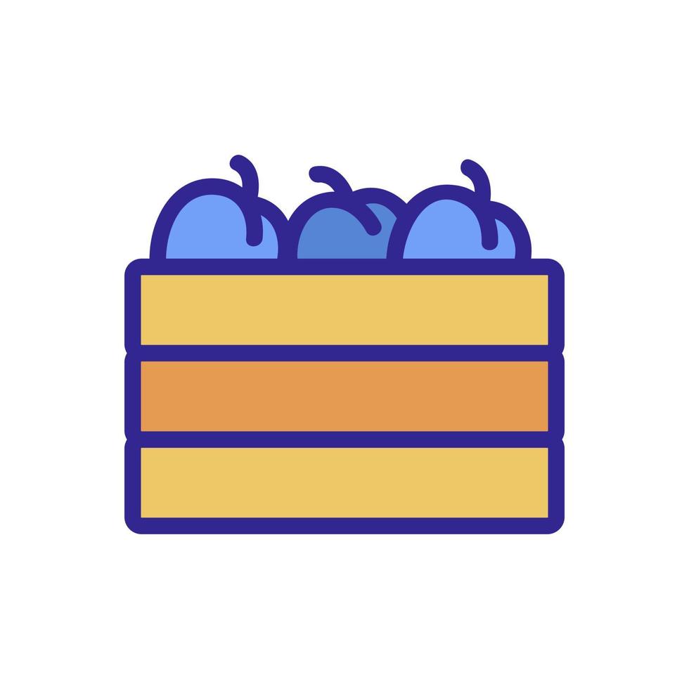plum harvest icon vector outline illustration