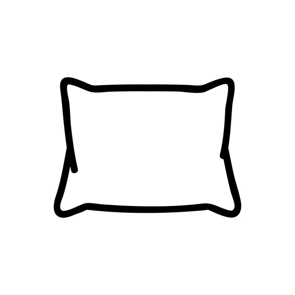 ilustración de contorno de vector de icono de almohadas para dormir