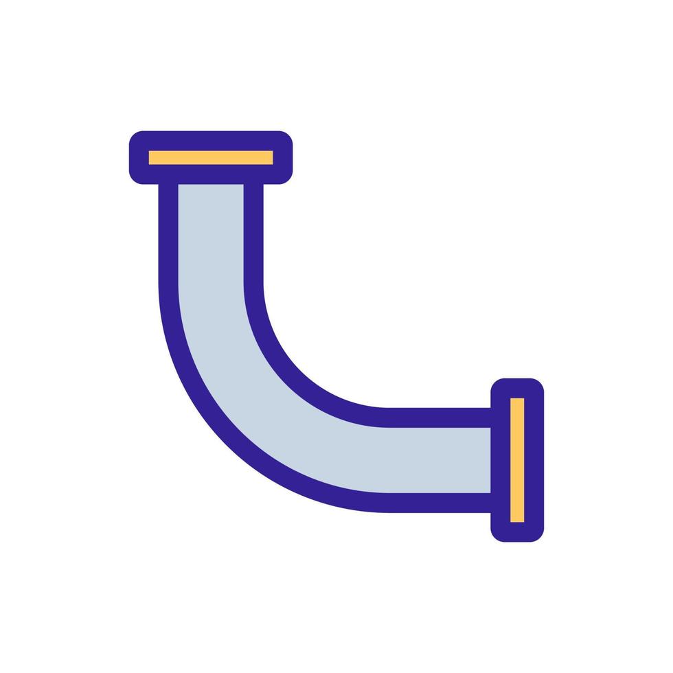 Plumbing pipe icon vector. Isolated contour symbol illustration vector