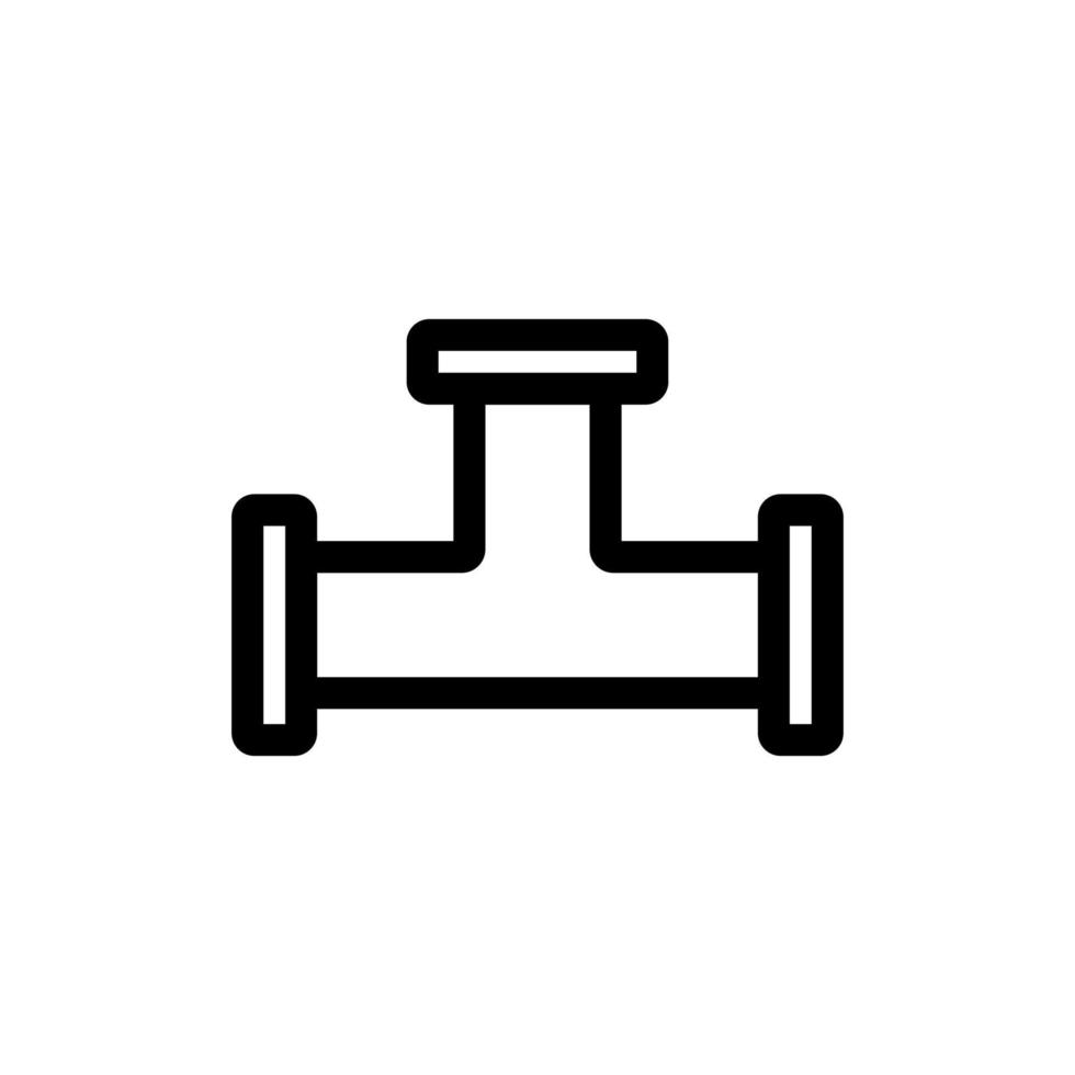 vector de icono de tubería de plomería. ilustración de símbolo de contorno aislado