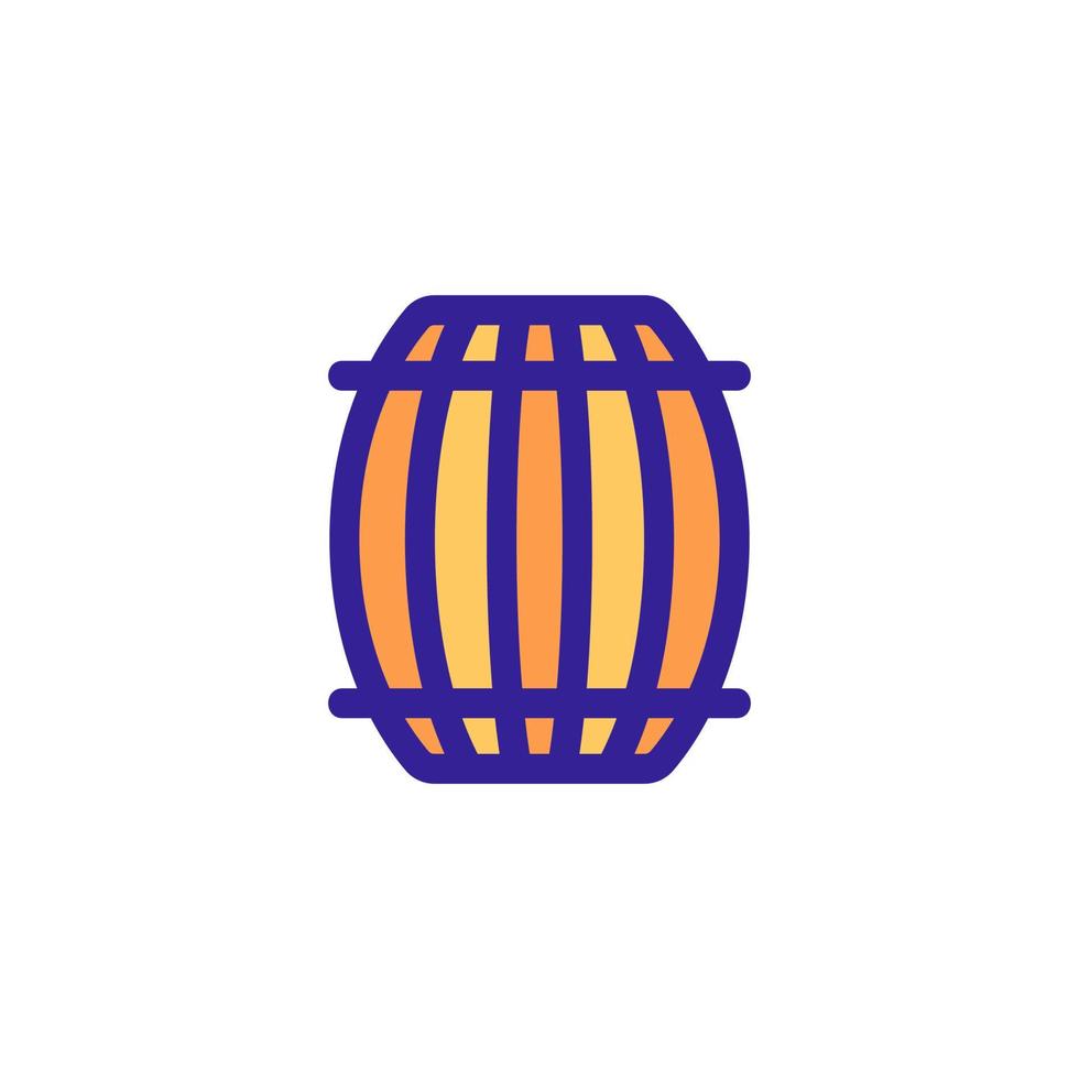 barrel icon vector. Isolated contour symbol illustration vector