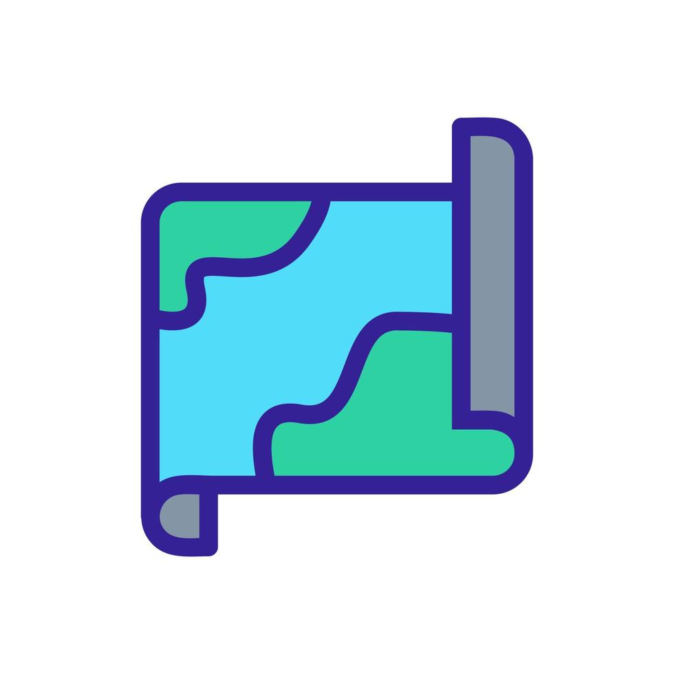 Map route icon vector. Isolated contour symbol illustration vector
