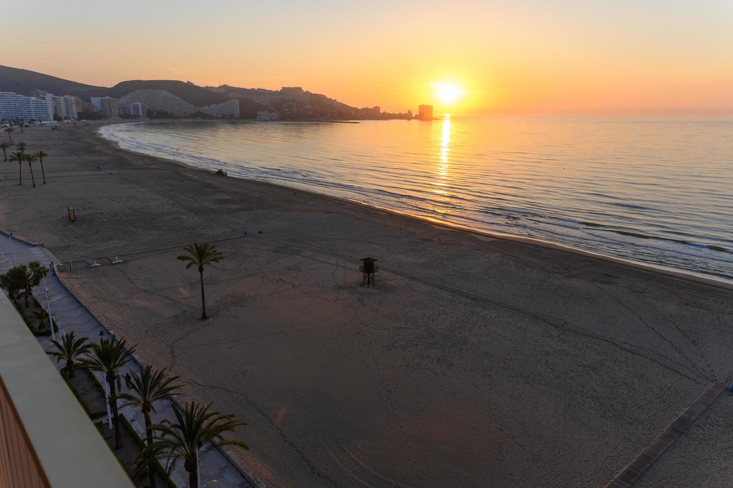 Cullera beach sunrise photo