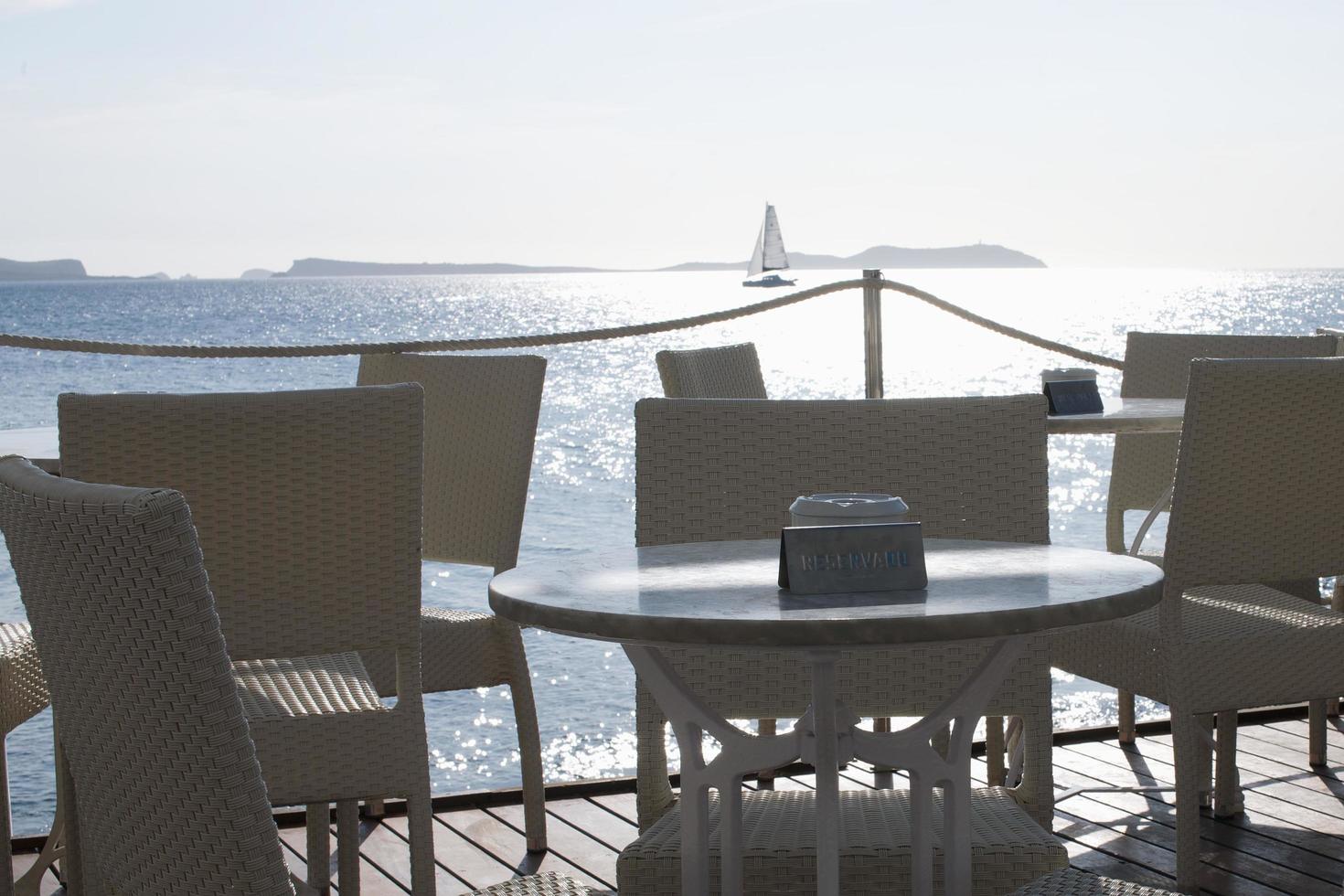 Seaview at cafe in Ibiza photo