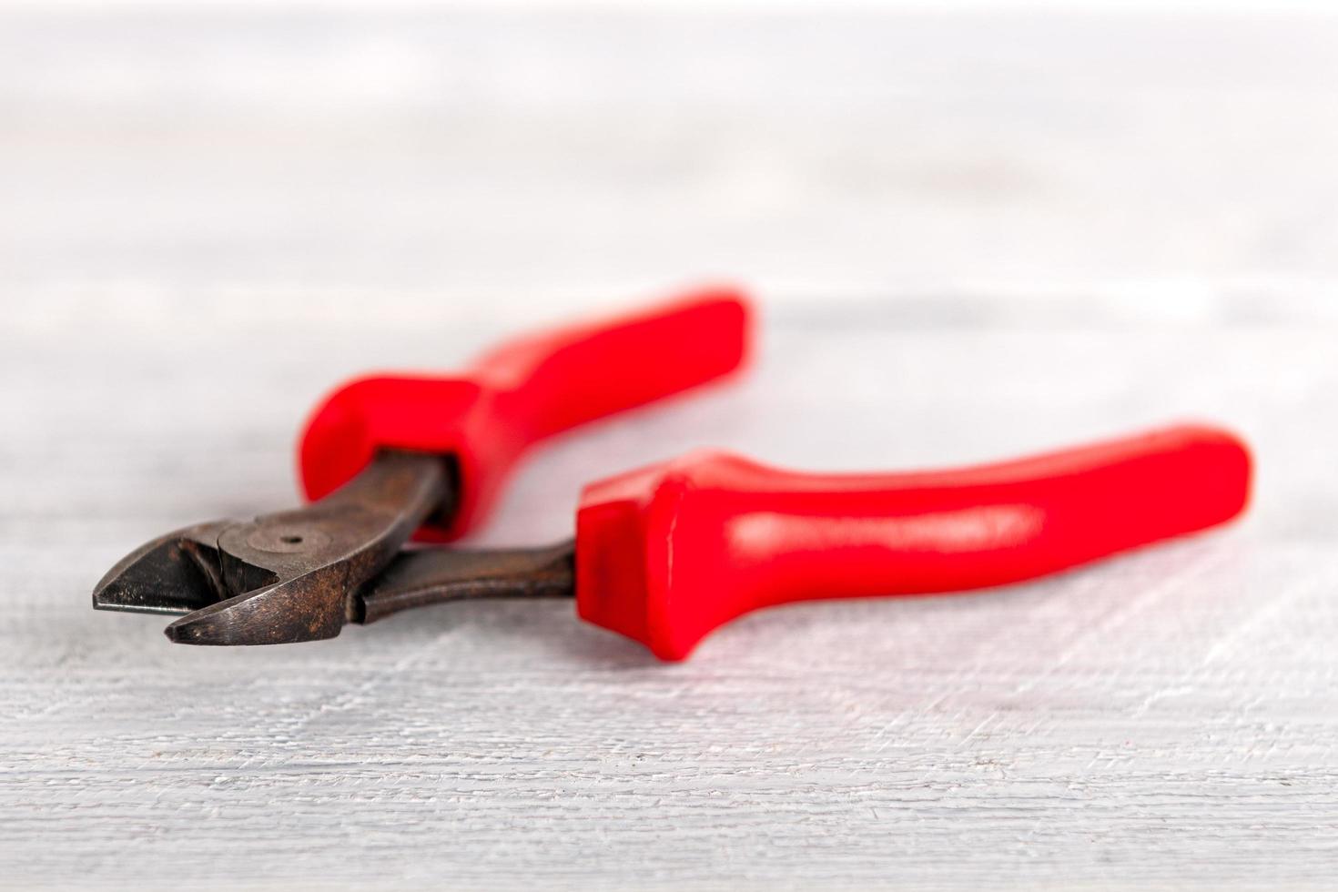 Tools on a wooden background photo