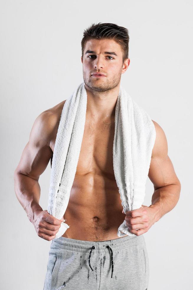 Fit young man training photo