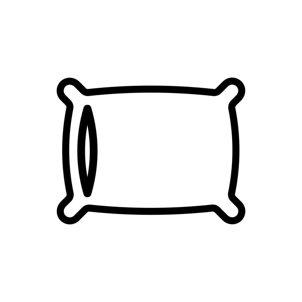 pillowcase pillow with zipper icon vector outline illustration 9758049