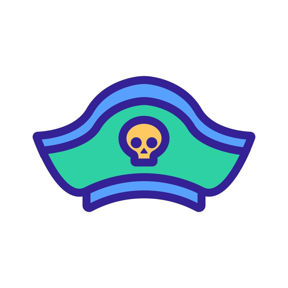 Cap pirate icon vector. Isolated contour symbol illustration vector