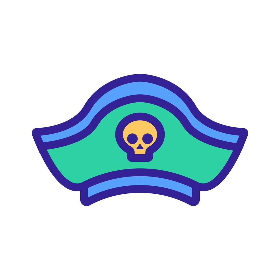 vector de icono de pirata de gorra. ilustración de símbolo de contorno aislado