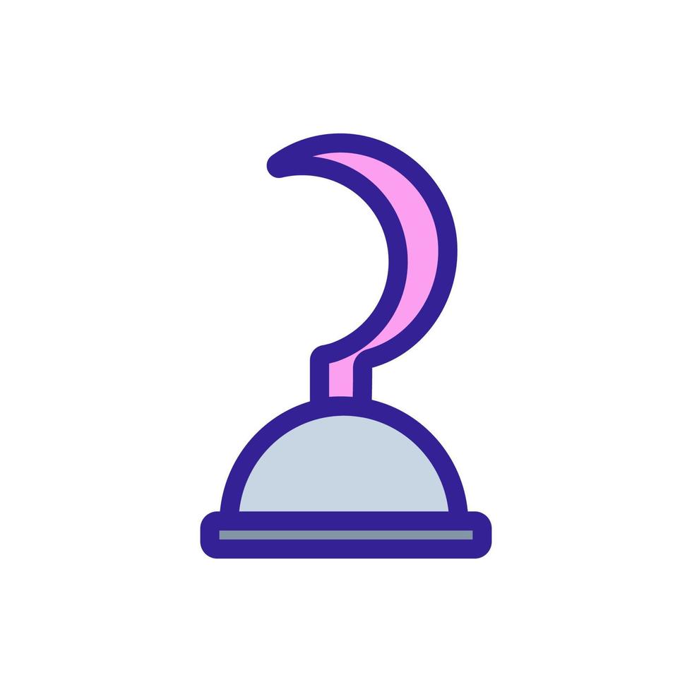 The prosthetic hook is a hand icon vector. Isolated contour symbol illustration vector