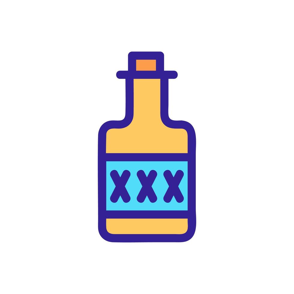 rum bottle icon vector. Isolated contour symbol illustration vector