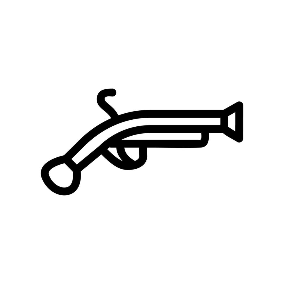 Musket weapon icon vector. Isolated contour symbol illustration vector