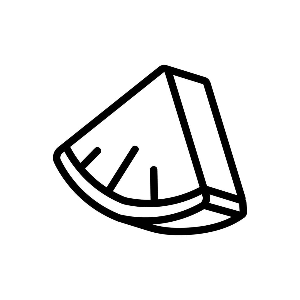 triangle sliced pineapple icon vector outline illustration