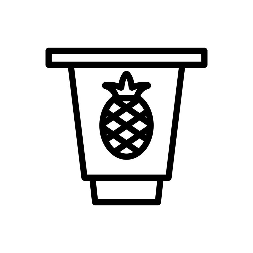 pineapple mousse icon vector outline illustration