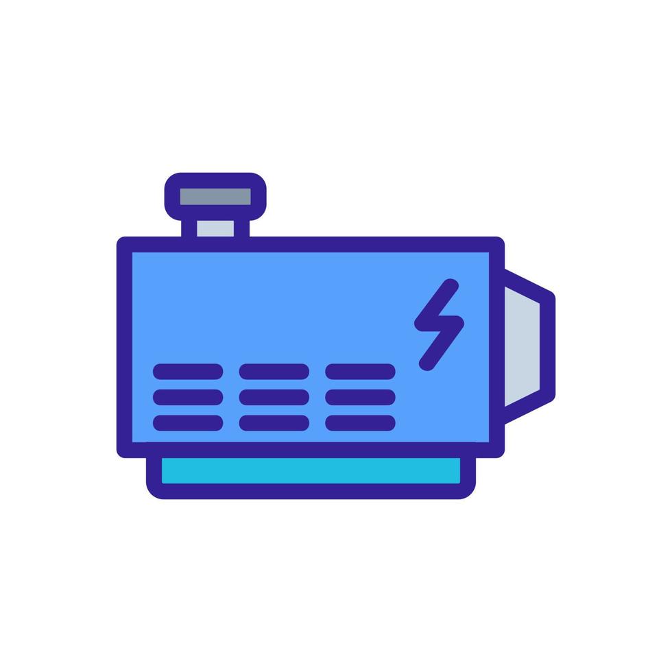 ilustración de contorno de vector de icono de alternador estable eléctrico