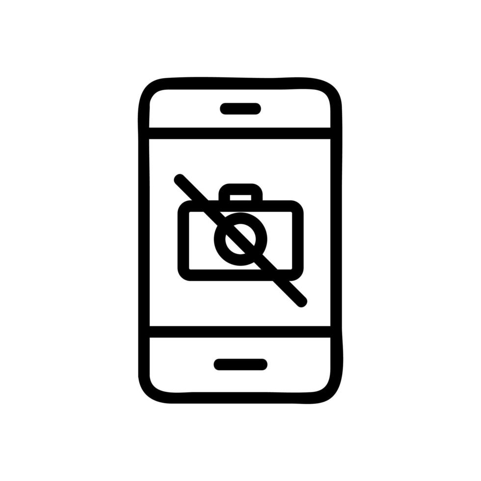 The phone does not photograph the vector icon. Isolated contour symbol illustration