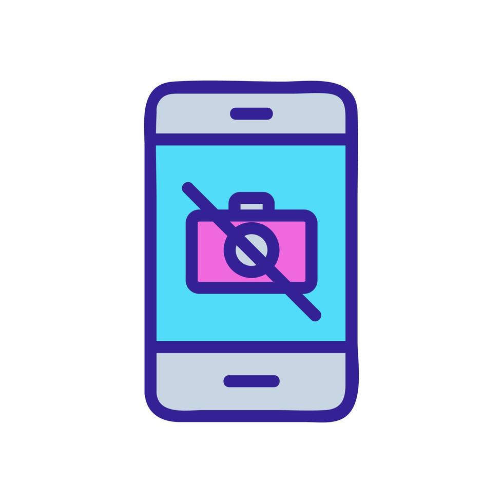 The phone does not photograph the vector icon. Isolated contour symbol illustration