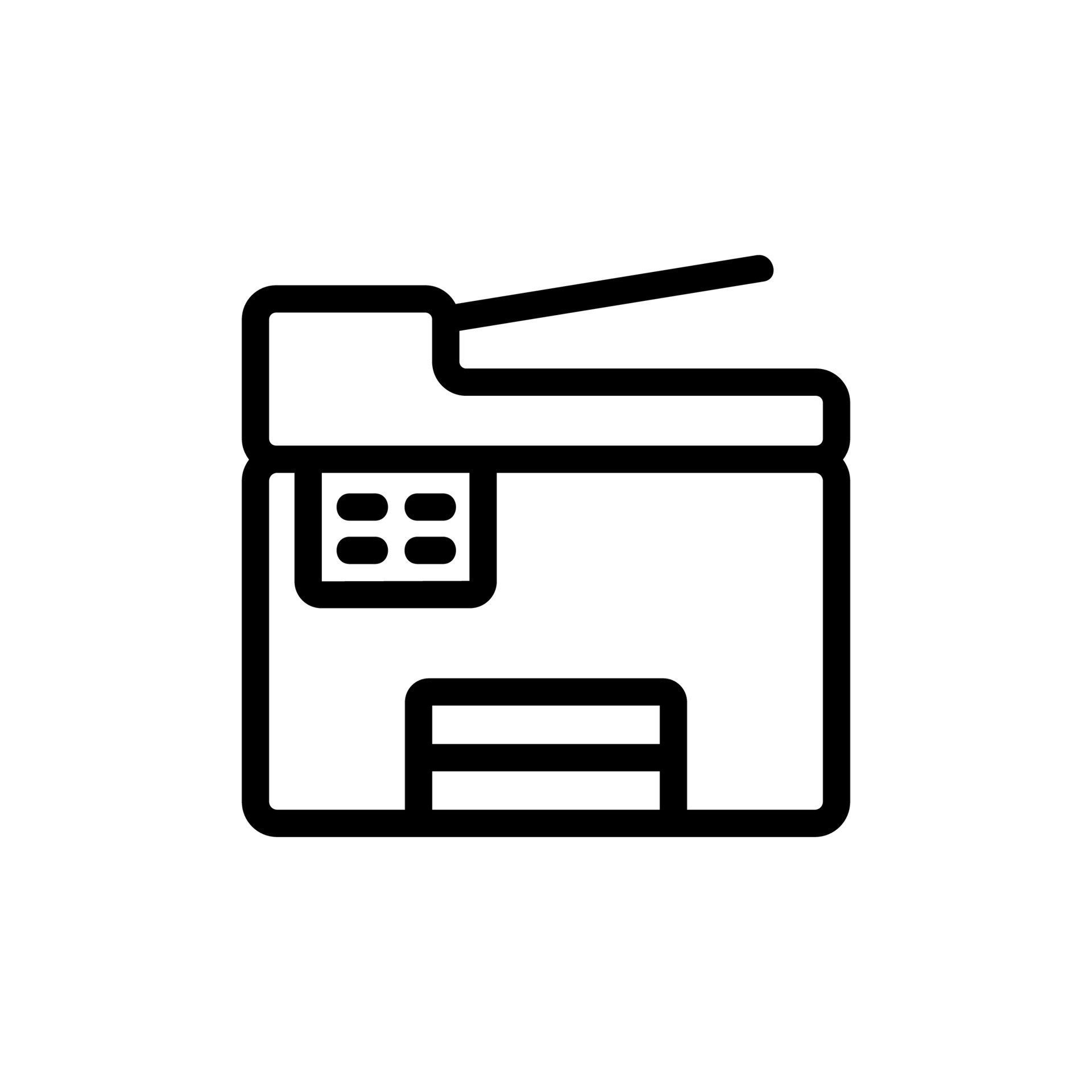 dør spejl Tage en risiko shabby scanner printer device icon vector outline illustration 9758158 Vector Art  at Vecteezy