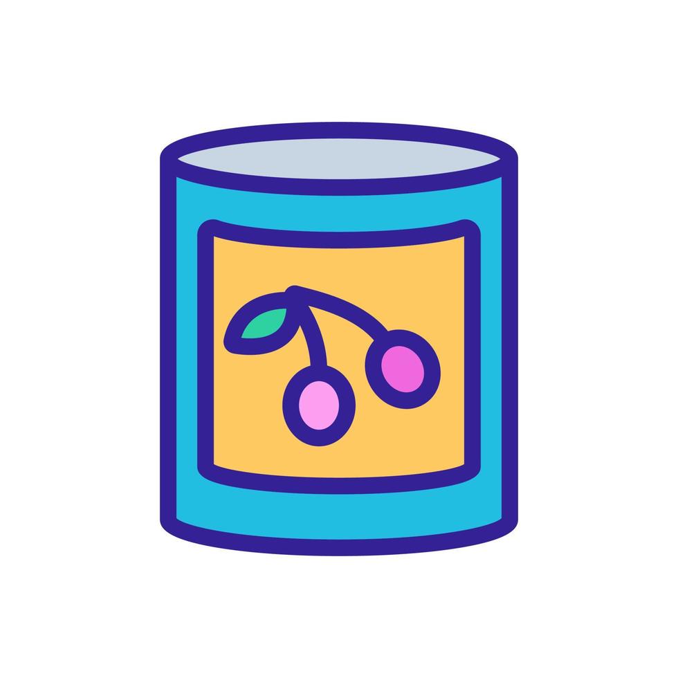 tin can of cherries icon vector outline illustration