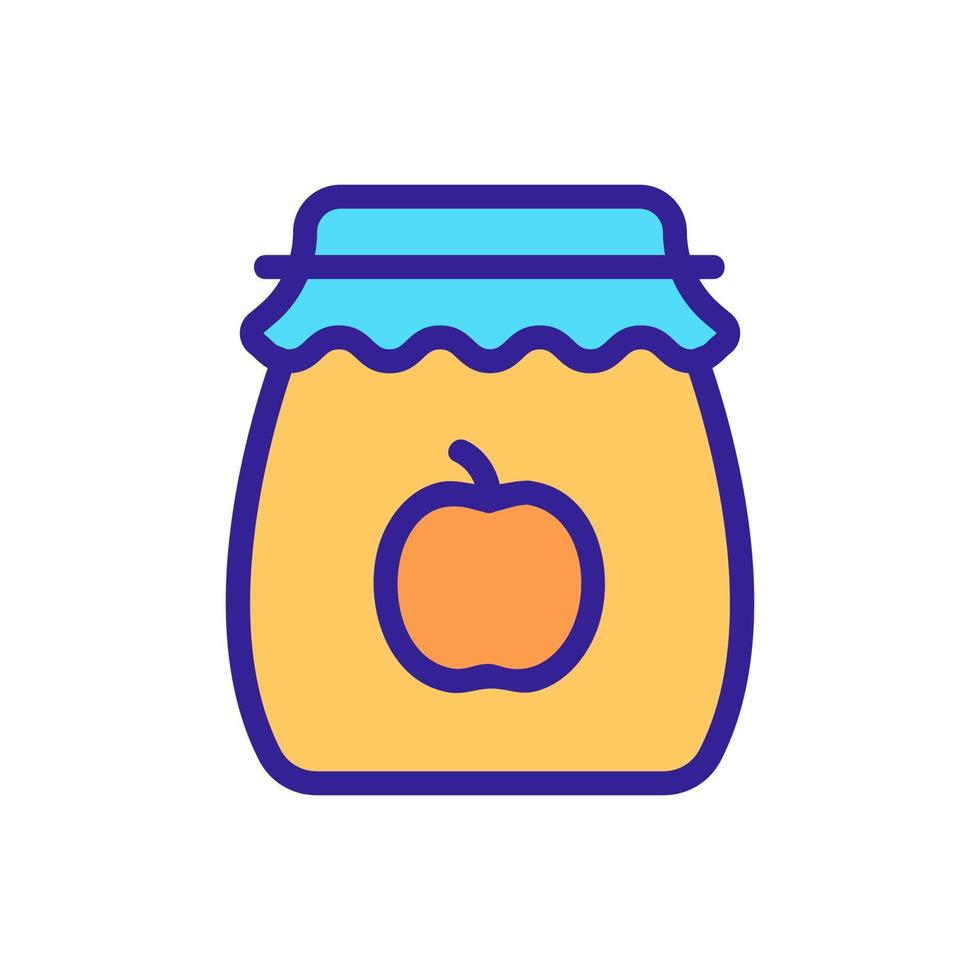 canned apple jam icon vector outline illustration
