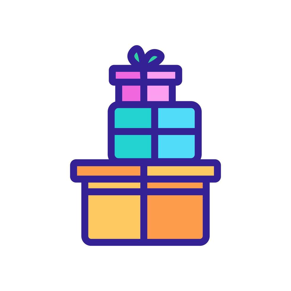 a stack of gifts boxes icon vector outline illustration