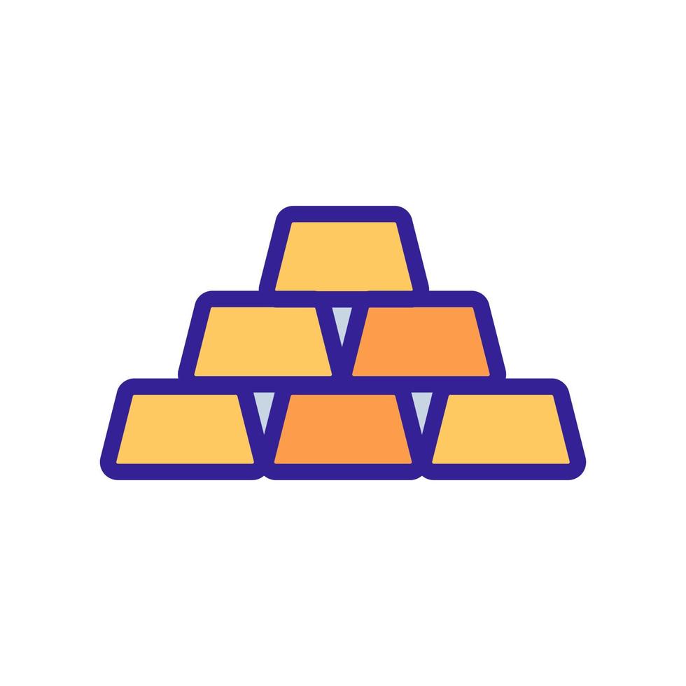 a stack of gold icon vector outline illustration