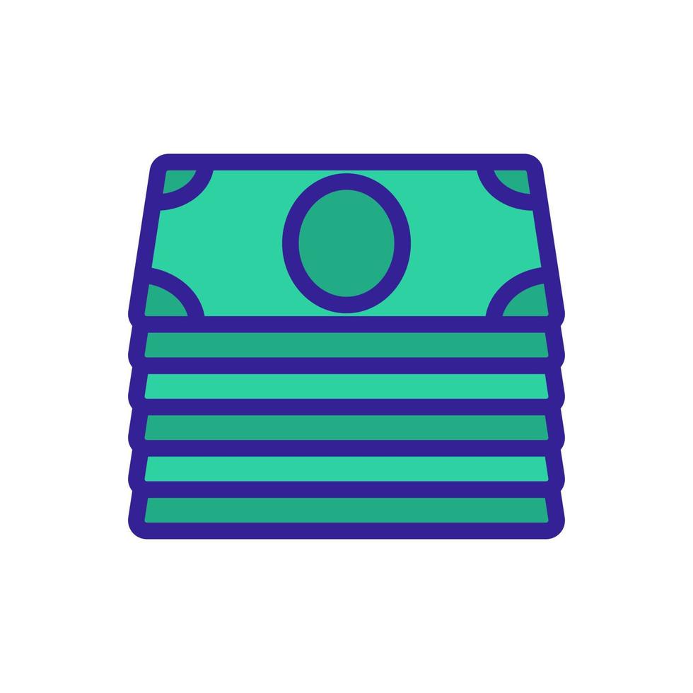 a stack of banknotes icon vector outline illustration