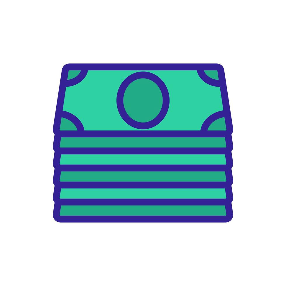 a stack of banknotes icon vector outline illustration