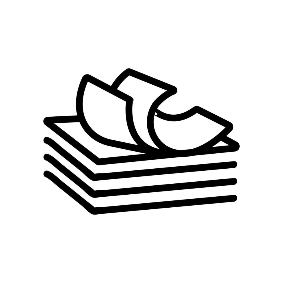 a stack of paper icon vector outline illustration