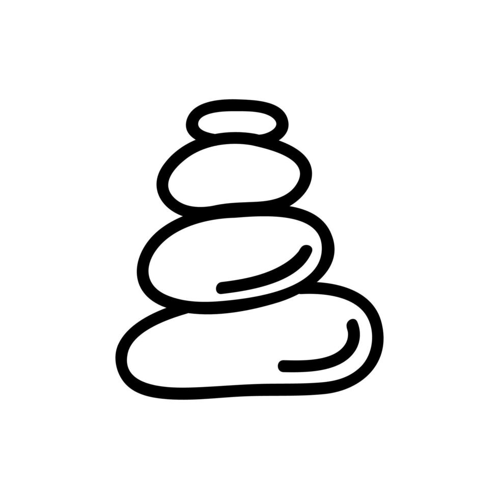 stack of stones icon vector outline illustration