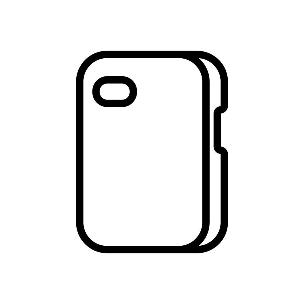 ilustración de contorno de vector de icono de protección de caja de teléfono inteligente