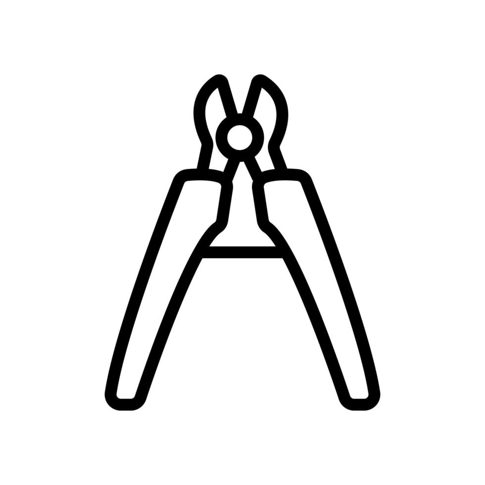 wire cutters with limiter icon vector outline illustration 9758424