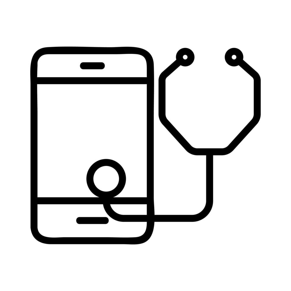 Study phone icon vector. Isolated contour symbol illustration vector