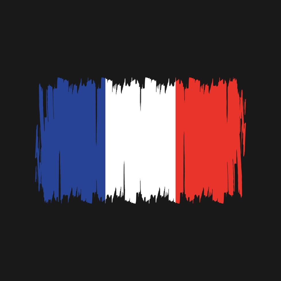 France Flag Brush. National Flag vector