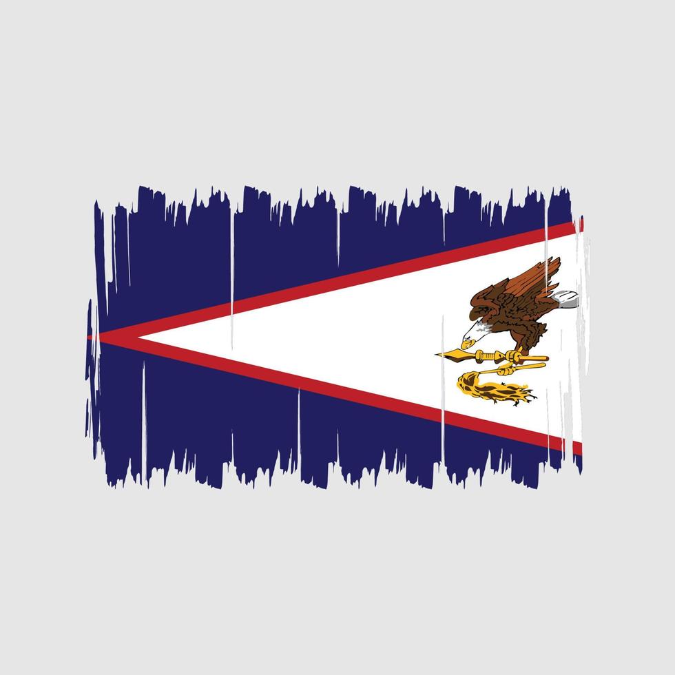 American Samoa Flag Brush. National Flag vector