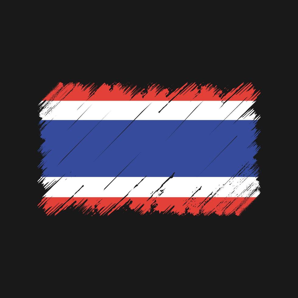 Thailand Flag Brush Strokes. National Flag vector