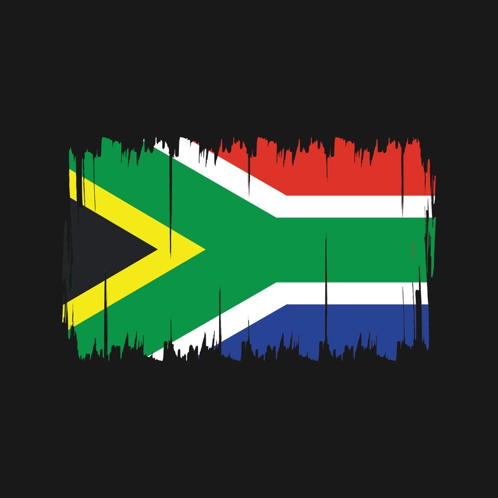 South Africa Flag Brush. National Flag vector