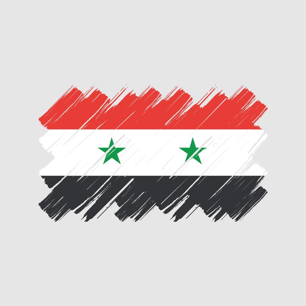 Syria Flag Brush. National Flag vector